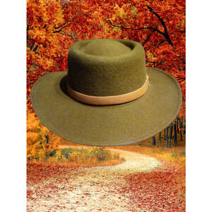 Vintage The Territory Ahead Leisure Felt 100% Wool Western Hat Size L 4384